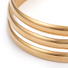 Fashion PVD Vacuum Plating 201 Stainless Steel Bangle Sets BJEW-L664-024C-G-1-2
