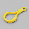 Opaque Solid Color Bulb Shaped Plastic Push Gate Snap Keychain Clasp Findings KY-R006-14-2