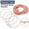 40 Strands Spring Bracelets TWIR-BC0001-51RG-2