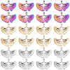 24Pcs 3 Colors 304 Stainless Steel Pendants STAS-DC0012-09-1