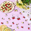 120Pcs 3 Colors Acrylic Pendants OACR-SC0002-58-5