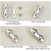 20Pcs 4 Style 304 Stainless Steel Findings FIND-GA0001-72-4