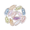 Glitter Powder Transparent Epoxy Resin Pendants CRES-S359-26-1