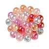 UV Plating Transparent Rainbow Iridescent Acrylic Beads TACR-D010-07-1