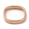 Ion Plating(IP) 304 Stainless Steel Rectangle Finger Ring RJEW-C059-01RG-3