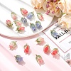 6Pcs 3 Colors Transparent Acrylic Pendants SACR-YW0002-09-4