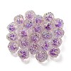 UV Plating Rainbow Iridescent Acrylic Beads OACR-P010-20H-3