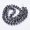 Electroplat Glass Beads Strands X-EGLA-Q092-10mm-D02-2