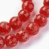 Handmade Gold Sand Lampwork Beads Strands LAMP-P051-L02-10mm-2