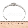 304 Stainless Steel Blank Cuff Bangle Bases with Flat Round Tray SA-CBA82C8-04B-P-3