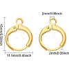 Brass Huggie Hoop Earring Findings KK-BC0005-28G-2