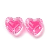 Glass Heart Beads GLAA-D005-01B-2