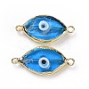 Handmade Horse Eye Evil Eye Lampwork Links Connectors LAMP-P057-07G-2