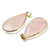 Natural Rose Quartz Pendants G-Q1002-03G-01-2