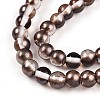 Baking Paint Transparent Glass Beads Strands DGLA-N011-6mm-09-3