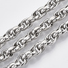 Tarnish Resistant 304 Stainless Steel Rope Chains STAS-R100-28-4