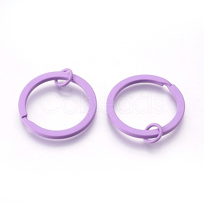 Spray Painted Iron Split Key Rings IFIN-L038-04-FF-1