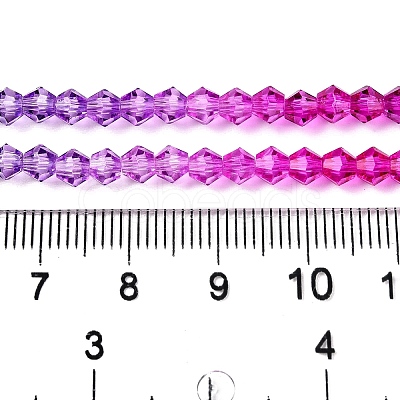 Gradient Color Baking Paint Glass Bead Strands DGLA-A039-T2mm-A09-1