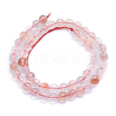 Natural Red Quartz Beads Strands G-K310-C11-8mm-1