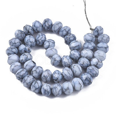 Opaque Baking Paint Glass Beads Strands EGLA-N006-009B-A10-1