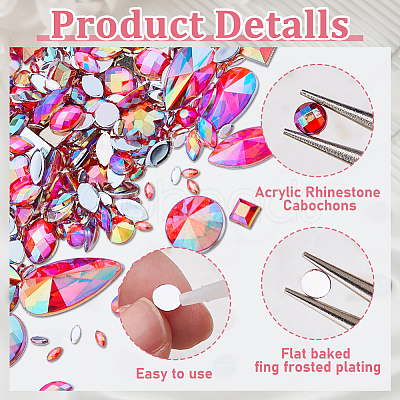 Acrylic Rhinestone Cabochons DIY-HS0001-63A-1