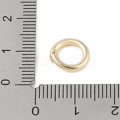 Brass Locking Jump Rings KK-S369-01G-03-1