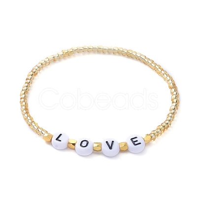 Glass Seed Beads Stretch Bracelets BJEW-JB05245-01-1
