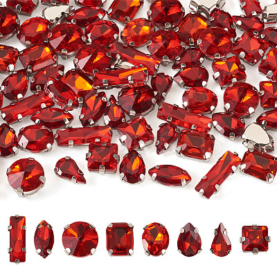 80Pcs 8 Styles Sew on Rhinestone RGLA-TA0001-11B-1