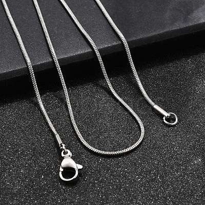 Tarnish Resistant 304 Stainless Steel Snake Chain Necklaces LS-STAS-M174-018P-A-1