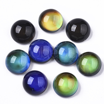 Translucent Glass Cabochons GLAA-T023-03E-1