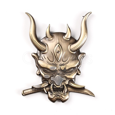 Ghost Warrior Zinc Alloy Car Stickers DIY-WH0321-98AB-1