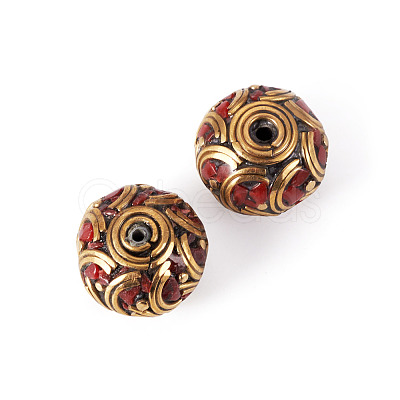 2Pcs Handmade Tibetan Style Beads KK-TA0008-43-1