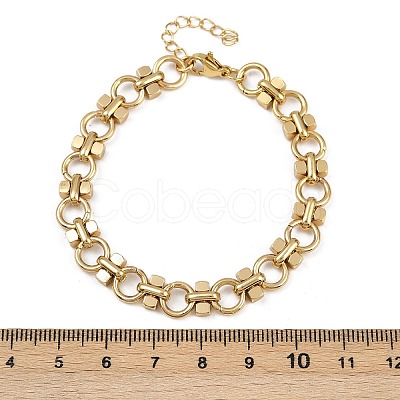 304 Stainless Steel Link Chain Bracelets BJEW-H207-01A-G-1