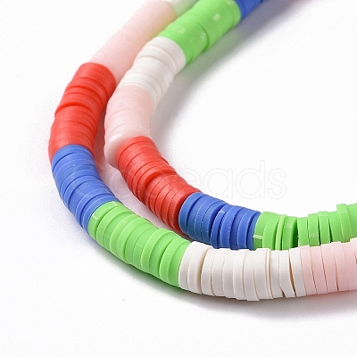 Handmade Polymer Clay Bead Strands CLAY-C003-02F-1