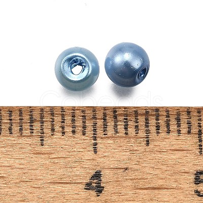 Baking Paint Pearlized Glass Pearl Round Beads HY-XCP0001-25A-1