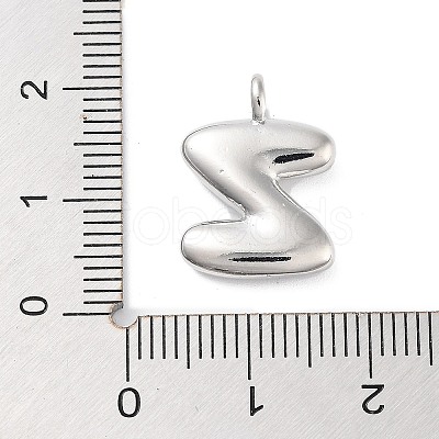 Rack Plating Brass Balloon Letter Pendants X-KK-C050-01P-Z-1