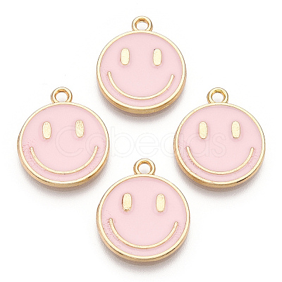 Light Gold Tone Alloy Enamel Pendants ENAM-N056-197B-1