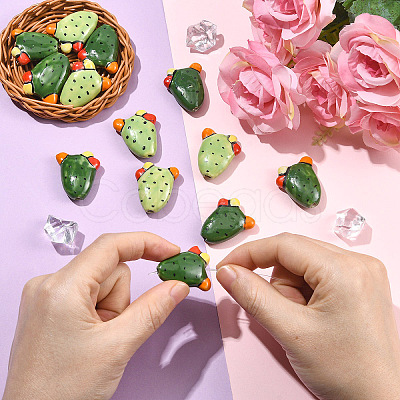 5Pcs Handmade Porcelain Beads PORC-YW0001-64-1
