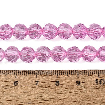 Crackle Transparent Glass Beads Strands GLAA-N068-06A-12-1