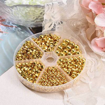 690Pcs 48G 6 Style CCB Plastic Beads CCB-SZ0001-08-1