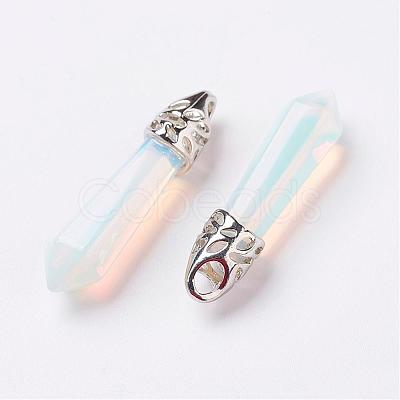 Opalite Pointed Pendants G-P309-07-1