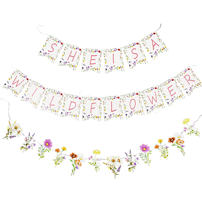 Paper Flower Hanging Party Decoration AJEW-SP0003-90-1