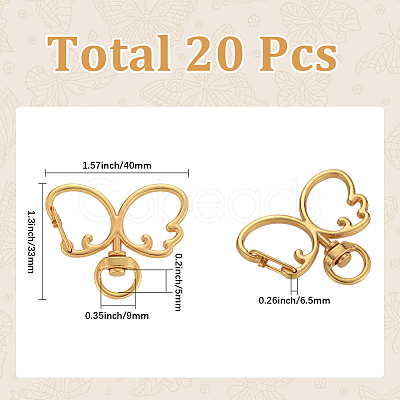 20Pcs Alloy Swivel Clasps FIND-SC0017-28G-1