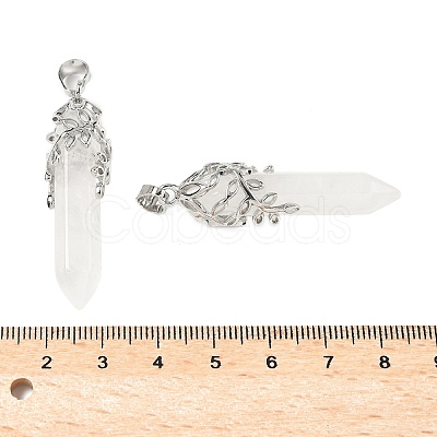 Natural Quartz Crystal Pendants G-M450-01P-12-1