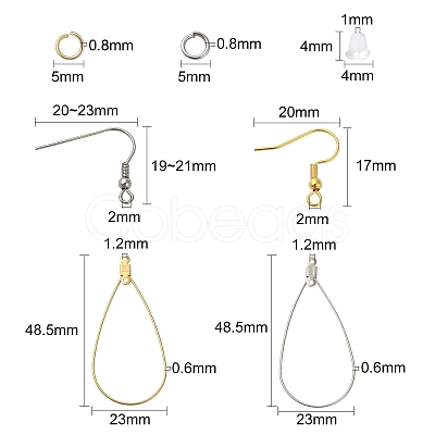 DIY Wire Wrap Earring Making Kit STAS-CJ0002-39-1
