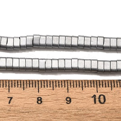 2-Hole Electroplated Synthetic Non-magnetic Hematite Beads Strands G-L613-A01-01B-1