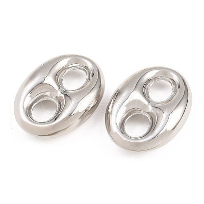 Brass Oval Links Connector Charms KK-H292-47P-02-1