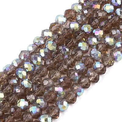 AB Color Plated Transparent Glass Rondelle Beads Strands EGLA-T029-2mm-10S-1