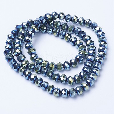 Electroplate Transparent Glass Beads Strands LS-EGLA-A034-T1mm-UA09-1