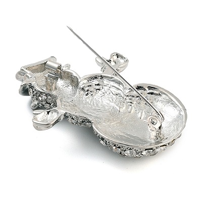 Christmas Theme Alloy Crystal Rhinestone Brooches JEWB-S022-02A-P-1